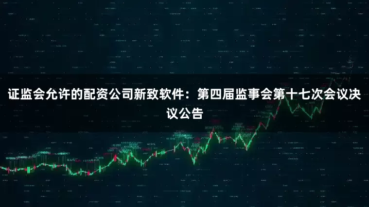 证监会允许的配资公司新致软件：第四届监事会第十七次会议决议公告